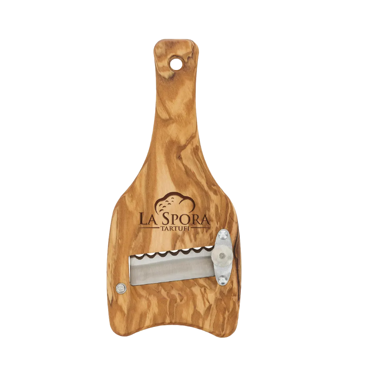 Trüffelhobel aus Edelstahl mit Holzgriff