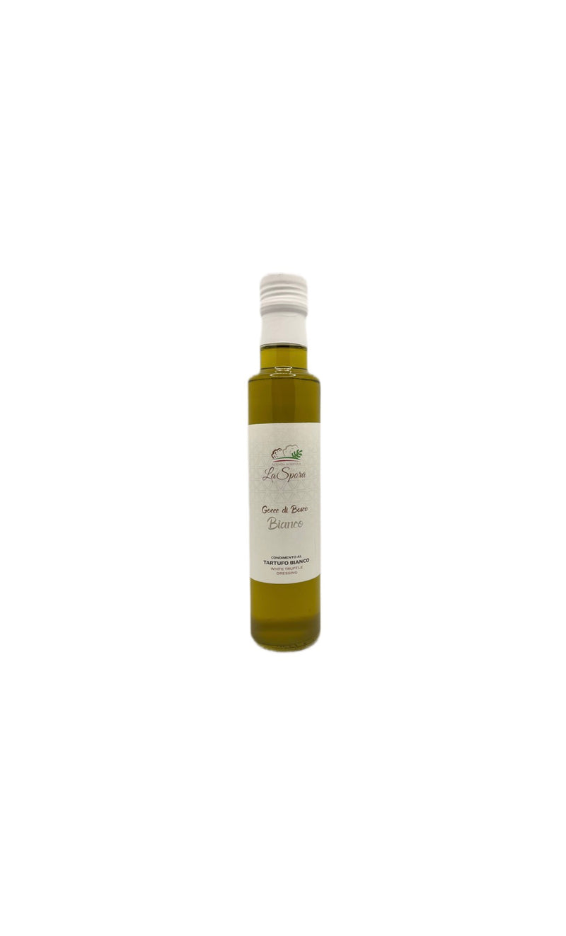 Dressing auf Basis von extra nativem Olivenöl mit weißem Trüffel