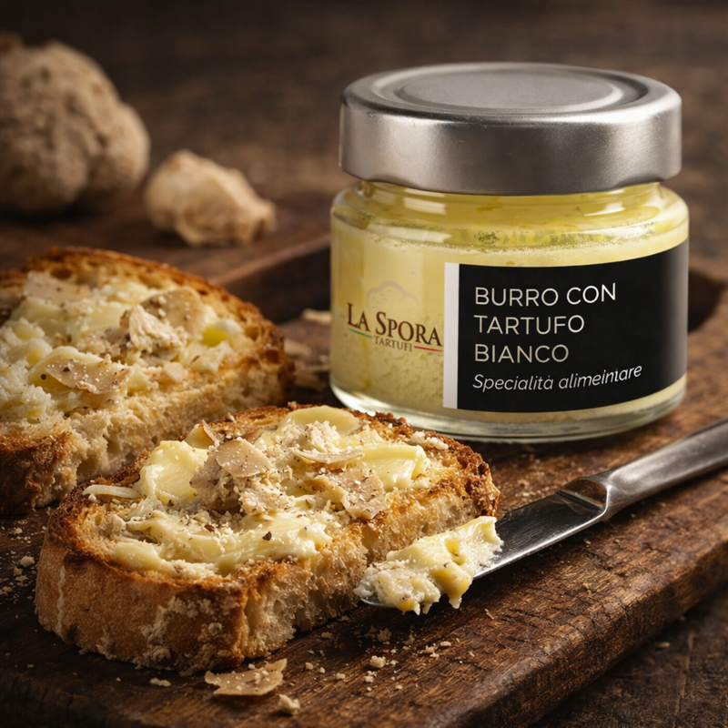 Burro con tartufo bianco
